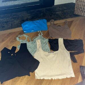 shein crop top bundle (6 pieces)